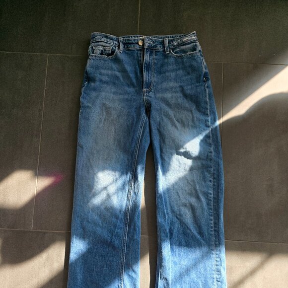 Paige Denim Leenah Wide Leg Polar Distressed 27 mid-rise 29" inseam - Picture 5 of 5